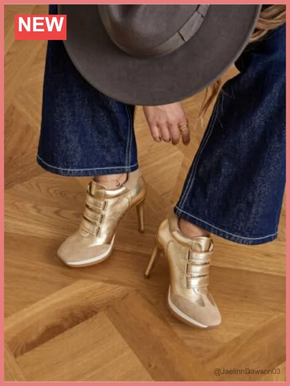 Women's Square Toe Stiletto High Heel Sneakers Faux Leather Hook Loop Ankle